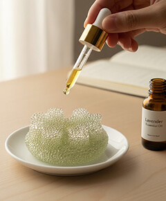 お好きなアロマオイルを垂らす